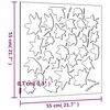 vidaXL Veggdekorasjon til hage 55x55 cm cortenst&aring;l l&oslash;nnebladdesign