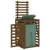 vidaXL Søppeldunkskur honningbrun 84x90x128,5 cm heltre furu
