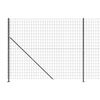 vidaXL Nettinggjerde med flens antrasitt 1,8x10 m