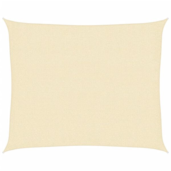 vidaXL Solseil 160 g/m² kremhvit 2,5x3 m HDPE