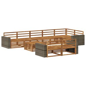 vidaXL Utend&oslash;rs sofa-sett 9 stk.