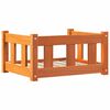 vidaXL Hundeseng med lagring Vokset Brun 55 x 45 x 28 cm Massiv furu