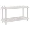 vidaXL Hyllesystem 2 niv&aring;er 100 x 40 x 55,5 cm PP Hvit
