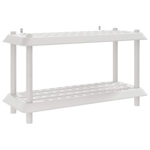 vidaXL Hyllesystem 2 niv&aring;er 100 x 40 x 55,5 cm PP Hvit