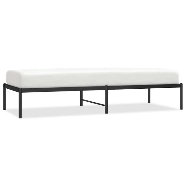 vidaXL Sengeramme i metall svart 75x190 cm