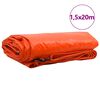 vidaXL Presenning 650g / m² Oransje 1,5 x 20 m Lerret med PVC-belegg