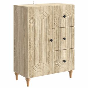 vidaXL Serviesskap Sonoma eik 66 x 34,5 x 90 cm Konstruert tre
