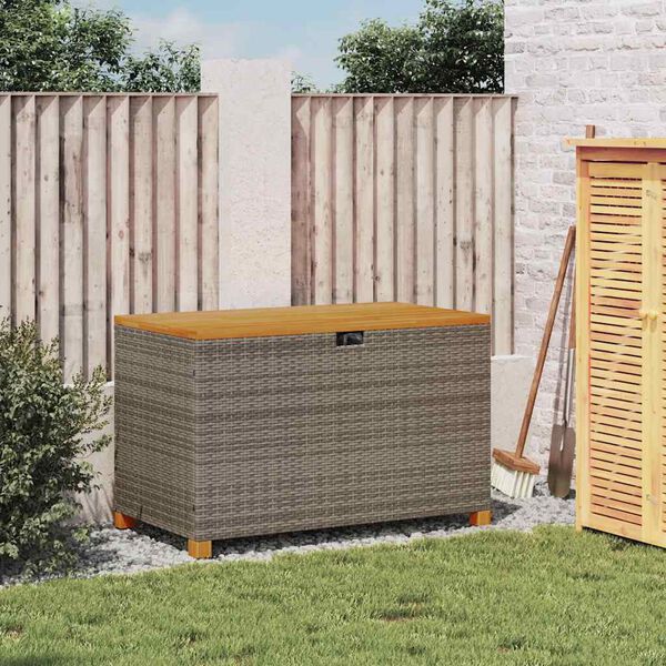 vidaXL Putekasse grå 110x55x63 cm polyrotting akasie