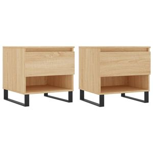 vidaXL Salongbord 2 stk sonoma eik 50x46x50 cm konstruert tre