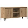 vidaXL TV-benk artisan eik 102x35x50 cm konstruert tre