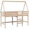 vidaXL K&oslash;yeseng med stige og tak 90x190 cm heltre furu