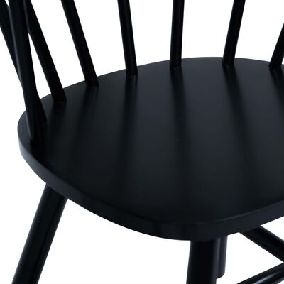 vidaXL Spisestoler 4 stk svart heltre gummitre