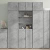vidaXL Highboard betonggr&aring; 70x42,5x185 cm konstruert tre