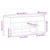 vidaXL Skobenk gammelt tre 102x30,5x45 cm konstruert tre