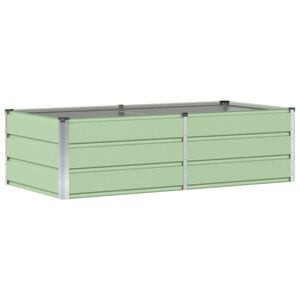vidaXL Plantekassed gr&oslash;nn 160 x 80 x 45 cm St&aring;l