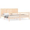 vidaXL Sengeramme med hodegavl 200x200 cm heltre