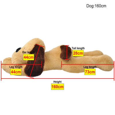 vidaXL Lekehund i plysj brun 160 cm