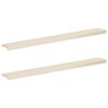 vidaXL Vinduplanker 2 stk. Hvit 160 x 20 x 2 cm Massivt Eiketre