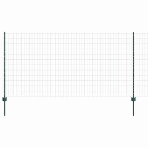 vidaXL Euro gjerdet med stolpe 25 x 1,2 m PVC-belagt st&aring;l Gr&oslash;nn Mesh