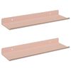 vidaXL Flytende hylle Veggmontert 2 pcs Rosa 30 x 9 x 2,5 cm St&aring;l