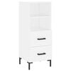 vidaXL Highboard hvit 34,5x34x180 cm konstruert tre
