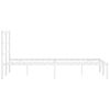vidaXL Sengeramme i metall med hodegavl hvit 120x190 cm