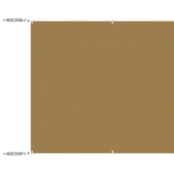 vidaXL Vertikal markise beige 140x800 cm oxfordstoff