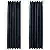 vidaXL Lystette gardiner med kroker 2 stk antrasitt 140x245 cm
