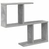 vidaXL Vegghylle Betonggr&aring; 60 x 12 x 50,5 cm Konstruert tre