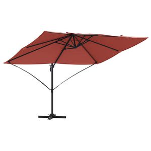 vidaXL Parasoll 351 x 250 x 260 cm Polyester og aluminium Terrakotta