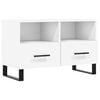 vidaXL TV-benk hvit 80x36x50 cm konstruert tre