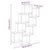 vidaXL Vegghylle kubeformet gammelt tre 90x15x119,5 cm konstruert tre
