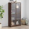 vidaXL Highboard med d&oslash;rer brun eik 68x37x142 cm konstruert tre