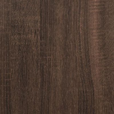 vidaXL Salongbord brun eik 70x50x50 cm konstruert tre og metall