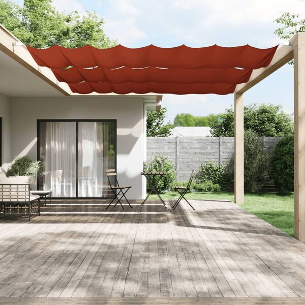 vidaXL Vertikal markise terrakotta 140x360 cm oxfordstoff