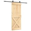 vidaXL Skyved&oslash;r 80 x 210 cm Massiv Furu Tre (Ubehandlet)