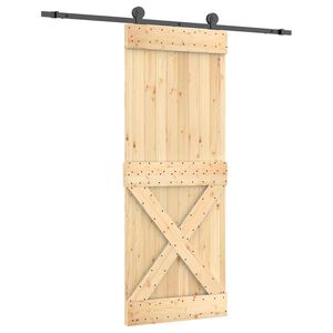 vidaXL Skyved&oslash;r 80 x 210 cm Massiv Furu Tre (Ubehandlet)