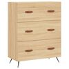 vidaXL Kommode sonoma eik 69,5x34x90 cm konstruert tre