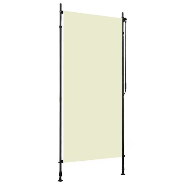 vidaXL Utendørs rullegardin 100x270 cm kremhvit