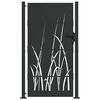 vidaXL Hageport 110 x 180 cm Pulverlakkert st&aring;l Svart L&aring;sbar