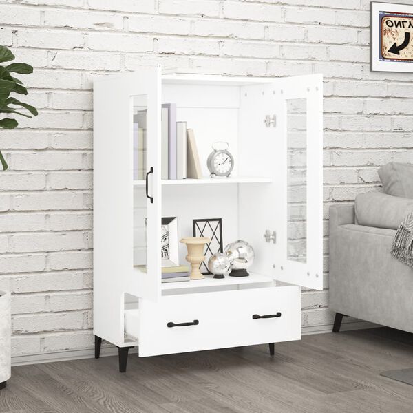 vidaXL Highboard hvit 70x31x115 cm konstruert tre