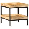 vidaXL Sidetabell med hylle Brun 45 x 45 x 45 cm Massiv mango tre