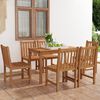 vidaXL 7-delers hagespisesett 120x70 cm heltre teak