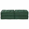 vidaXL Modulsofa 2 pcs grønn 140 x 70 x 36 cm stoff