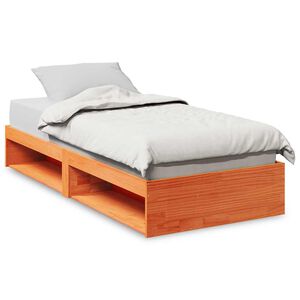 vidaXL Dagseng uten madrass voksbrun 80x200 cm heltre furu