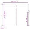 vidaXL Uttrekkbar sidemarkise 160x600 cm svart