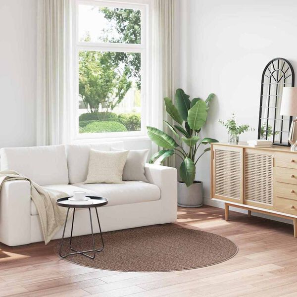 vidaXL Anti-sklisikker Shaggy Teppe Brun 160 x 160 cm PP