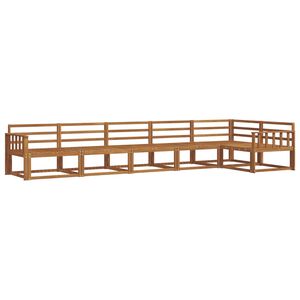 vidaXL Utend&oslash;rs sofa-sett 6 pcs Naturlig Solid akasietre