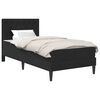vidaXL Sengeramme med madrass med hodegjerde Svart 90 x 190 cm Fl&oslash;yel