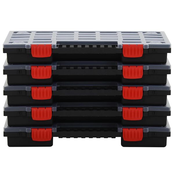 vidaXL Sorteringsbokser 5 stk 40x30x5 cm polypropylen